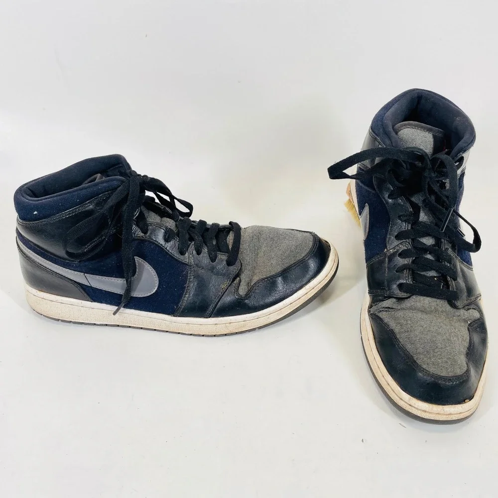 Jordan Air Jordan 1 Mid Winterized Black Dark Grey 852542-001 Mens 11.5